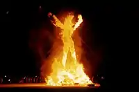 Every year The Man is burned at the Burning Man festival, Nevada