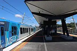 Lilydale station southbound platform view.