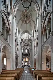 Interior from the narthex, looking east