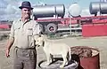 Australian trucker Lindsay Booth, early 1950s.