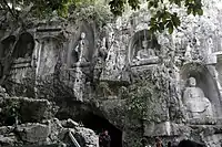 Statues in the grottos