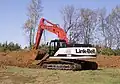 Link-Belt excavator trenching