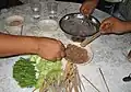 Linut - a sticky concoction made from sago starch.