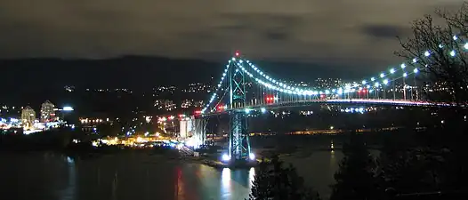 Lions Gate Bridge and North Vancouver from Prospect Point in Stanley Park