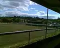 Behind the goal is the West Stand, home of The Sedge Kop