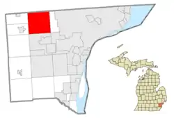 Location in Wayne County