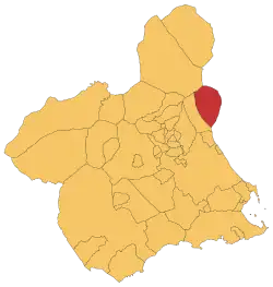 Location in Murcia