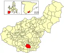 Location of Órgiva