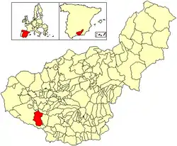 Location of Arenas del Rey