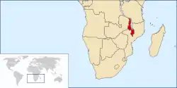 Location of Nyasaland