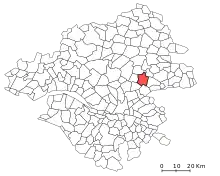 Map of Loire-Atlantique with the location of Ligné highlighted