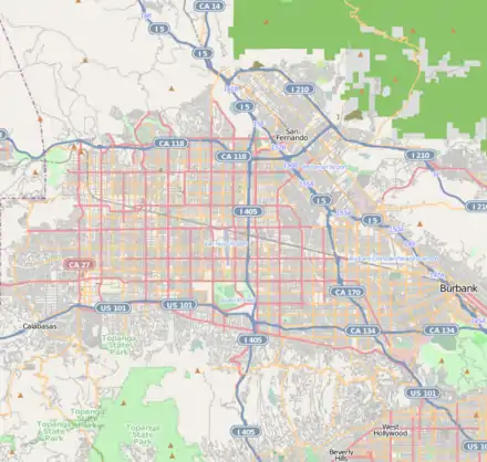 Newhall Pass is located in San Fernando Valley