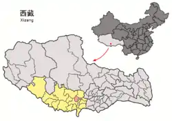 Location of Shigatse within  China