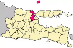 Location within East Java