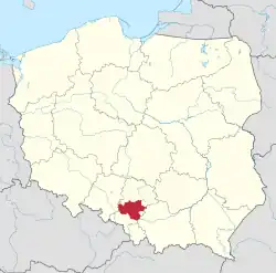 Location on the map of Poland