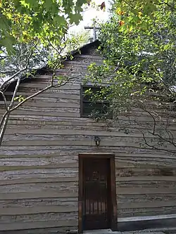 Log Chapel main entrance