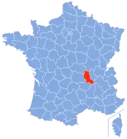 Location of Loire in France