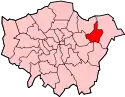 Map of arms of the London Borough of Barking & Dagenham