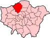 Location of the London Borough of Barnet in Greater London