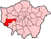 Location of the London Borough of Hounslow in Greater London