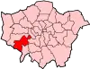 Location of the London Borough of Richmond upon Thames in Greater London