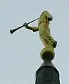 Angel Moroni statue on spire