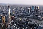 Aerial view of London and the Thames