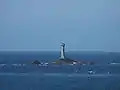 Longships lighthouse from the landward side.