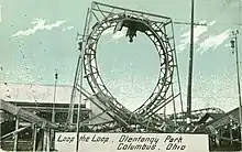 Post card of Loop the Loop at Olentangy Park, 1908