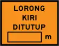 Left lane closed