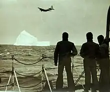 Photo of a PB-1G on patrol in 1948, seen from USCGC Mendota