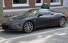 The Lotus Evora uses a transversely mounted Toyota V6 engine.