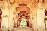 Multifoil arches inside Lotus Mahal, Hampi, India. An example of Vijayanagara architecture from the 16th century.