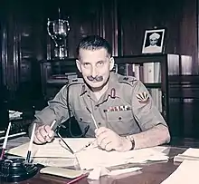 Field Marshal Sam Manekshaw photographed wearing his full insignia.