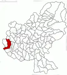 Location in Mureș County