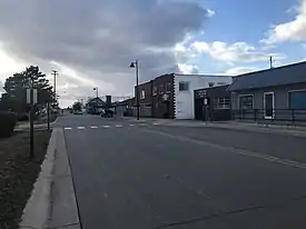 Facing west along Luna Pier Road