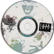 A Compact disc with "L.A.P.D." written on it, and is a silver/white CD.