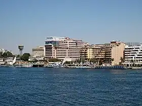 City view of Luxor on the east bank of the Nile