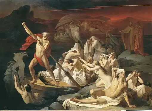 Charon carries souls across the river Styx by Alexander Dmitrievich Litovchenko.