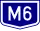 Hungarian M6 motorway shield