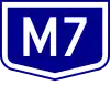 Hungarian M7 motorway shield