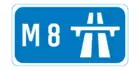 M8 motorway shield}}