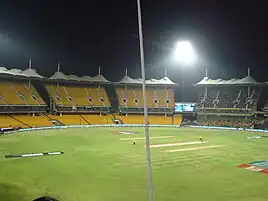 M. A. Chidambaram Stadium in the night