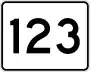 Route 123 marker