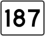 Route 187 marker