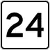 Route 24 marker