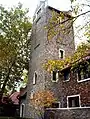 Part of "Casparis Castle", the tower of the carriage house of the quarry owner from where he could check on the quarry production; now #10 Arlington condominiums