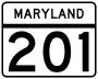 Maryland Route 201 marker