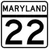 Maryland Route 22 marker