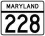 Maryland Route 228 marker